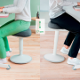 Ergonomická balančná stolička Leitz Ergo na sedenie, svetlo šedá
