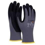 Rukavice pletené, polomáčané DONAU SAFETY Flex, kat. II šedé veľ. 10
