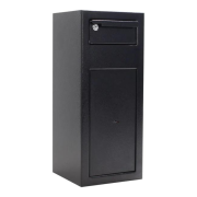 Nábytkový sejf Cashmatic 1, s vhadzovacím mechanizmom, na kľúč, čierny