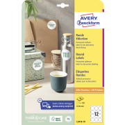 Etikety univerzálne kruhové 60mm Avery A4 10 hárkov