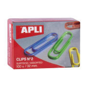 Spisové spony APLI 32mm potiahnuté plastom farebné 32 mm 100ks