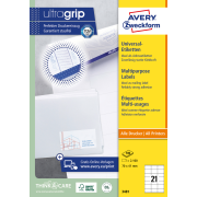 Etikety univerzálne 70x41mm Avery A4 100 hárkov