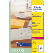 Adresné etikety 99,1 x 42,3 mm, 300 ks, transparentné