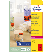 Etikety Avery odnímateľné 99,1x38,1 mm neónové červené
