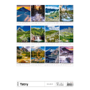 Nástenný kalendár Tatry 31,5 x 45 cm 2026