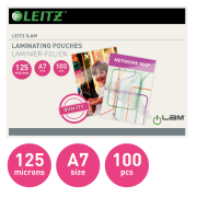 Lesklé laminovacie fólie Leitz iLAM Glossy A7, 125 mic, 100 ks