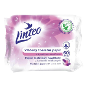Vlhčený toaletný papier LINTEO s kyselinou mliečnou, 60 ks