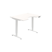 Pracovný stôl Motion Ergo, PO, 2S, 120x70,5-120,5x90 cm, biela/biela