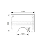Pracovný stôl Motion Ergo, PO, 3S, 120x61-128x90 cm, agát/sivá