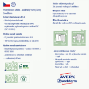 Etikety univerzálne 70x41mm Avery A4 100 hárkov