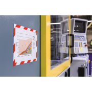 Panel DURAFRAME MAGNETIC SECURITY A4 červeno-biely