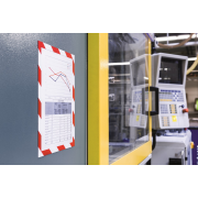 Panel DURAFRAME MAGNETIC SECURITY A4 červeno-biely