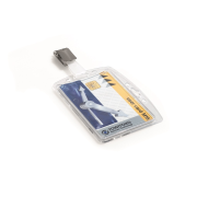 Visačka na plastovú kartu so štipcom DURABLE 85x54mm 25ks