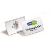 Visačka oblá PP štipec+špendlík DURABLE CLICK FOLD 75x40mm 25ks