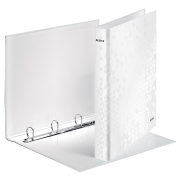 Zakladač 4-krúžkový Leitz WOW celoplastový 4cm perleťovo biely