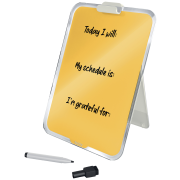 Flipchart stolný sklenený Leitz Cosy teplý žltý