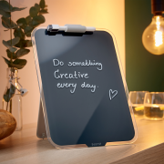 Flipchart stolný sklenený Leitz Cosy zamatový šedý