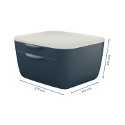 Zásuvkový box Leitz Cosy zamatový šedý