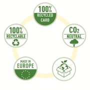 Zakladač pákový Esselte No.1 CO2 neutrálny recyklovaná lepenka 7,5cm modrý