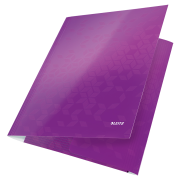 Kartónový obal lesklý s gumičkou Leitz WOW purpurový