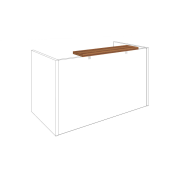 Polica na recepčný pult ASSIST lamino,  100 x 30 cm, agát