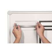 Magnetický DURAFRAME MAGNETIC Top pre A4, 210x40 mm, strieborný