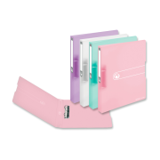 Zakladač 2-krúžkový Herlitz PP 2,5cm transparentný rose