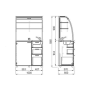 Kuchynka s drezom, batériou a chladničkou pravá, 100x189,1x60 cm, buk/buk