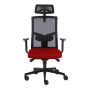 Kancelárska stolička GAME VIP SYN čierno/červená (B8033) + PDH 3D + podrúčky P44