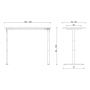 Stolovová podnož BASIC, výškovo nastaviteľná, 2-motorová, 120-160x80 cm, farba biela RAL 9016