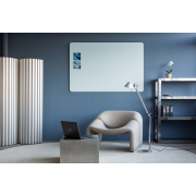 Tabuľa GLASSBOARD matná oblé rohy 90x120, modrá
