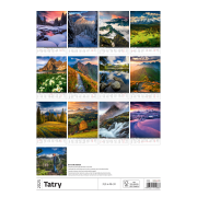 Nástenný kalendár Tatry 31,5 x 45 cm 2025