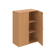 Policová skriňa Drive, zámok, 80x111x42 cm, buk/buk