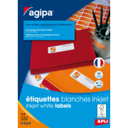 Etikety inkjet 63,5x38,1mm Agipa A4 100 hárkov